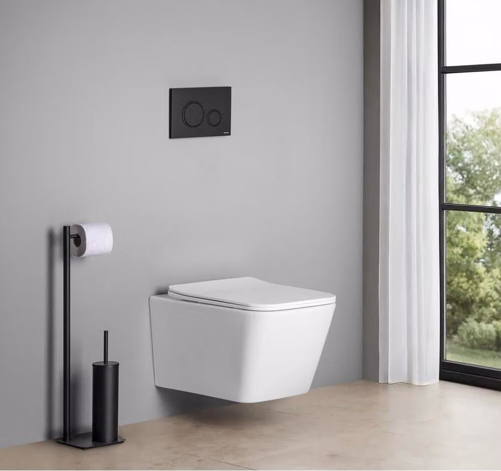 WC sospeso PORTO, senza bordo, 36x52cm, bianco
