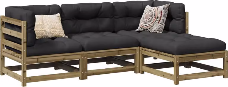 Maison Exclusive - Set da giardino a 4 pezzi in legno di pino impregnato