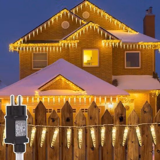Lampada da esterno 40 LED 5 m - Ghirlanda luminosa bianca - Illuminazione da esterno - Illuminazione per le feste - IP44 - Bianco