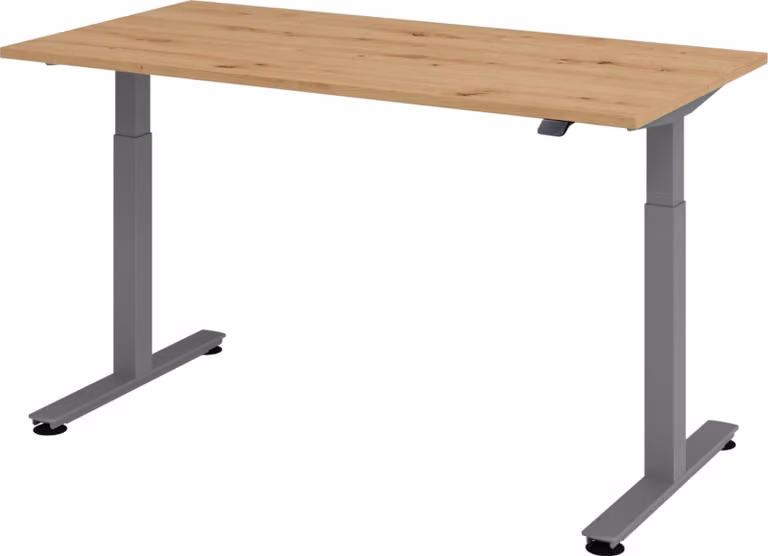 Scrivania elettrica bümö XMST - Dimensioni: 160 x 80 cm, Decorazione: rovere nodoso, Struttura: grafite
