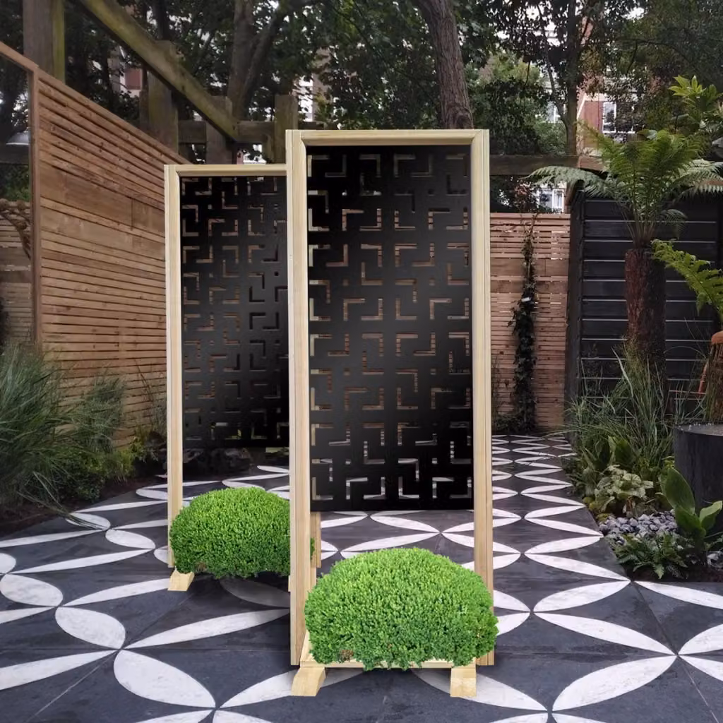 Separè modulabile LABYRINTH M Signorbit in legno e PVC nero L: 70 cm, H: 190 cm, P: 50 cm – 2