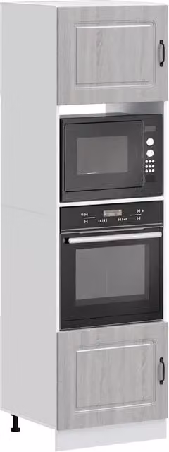 Armadi Forno 2 pz Kalmar Grigio Sonoma in Legno Multistrato 3315037