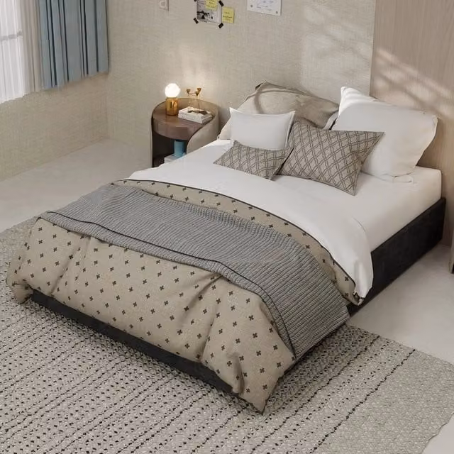 Letto Contenitore 140x200 ¨C Xylo ¨C Grigio, Velluto, Senza Testiera