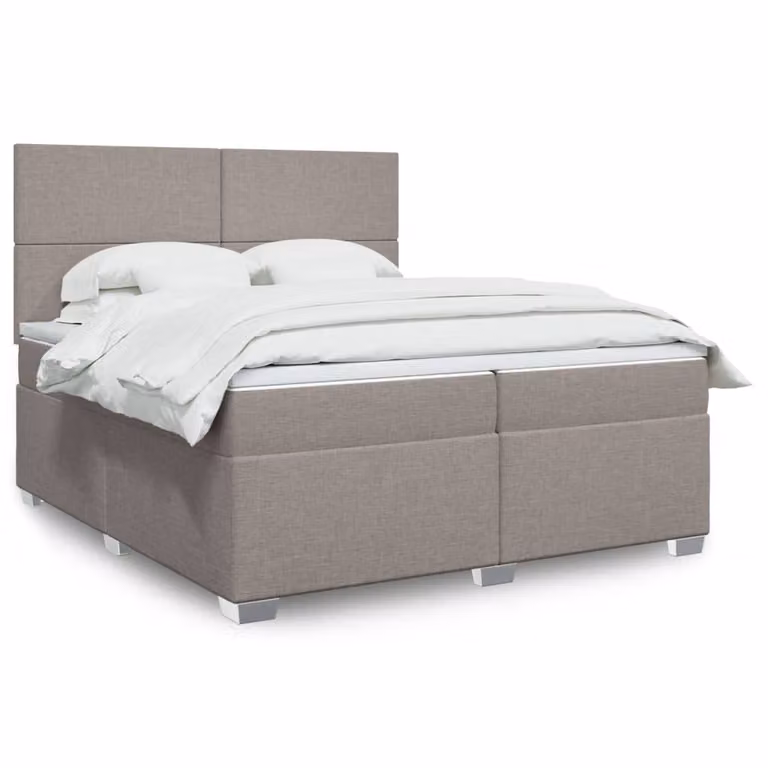 vidaXL Giroletto a Molle con Materasso Ibrido in Tessuto, L/P: 200 x 200 cm