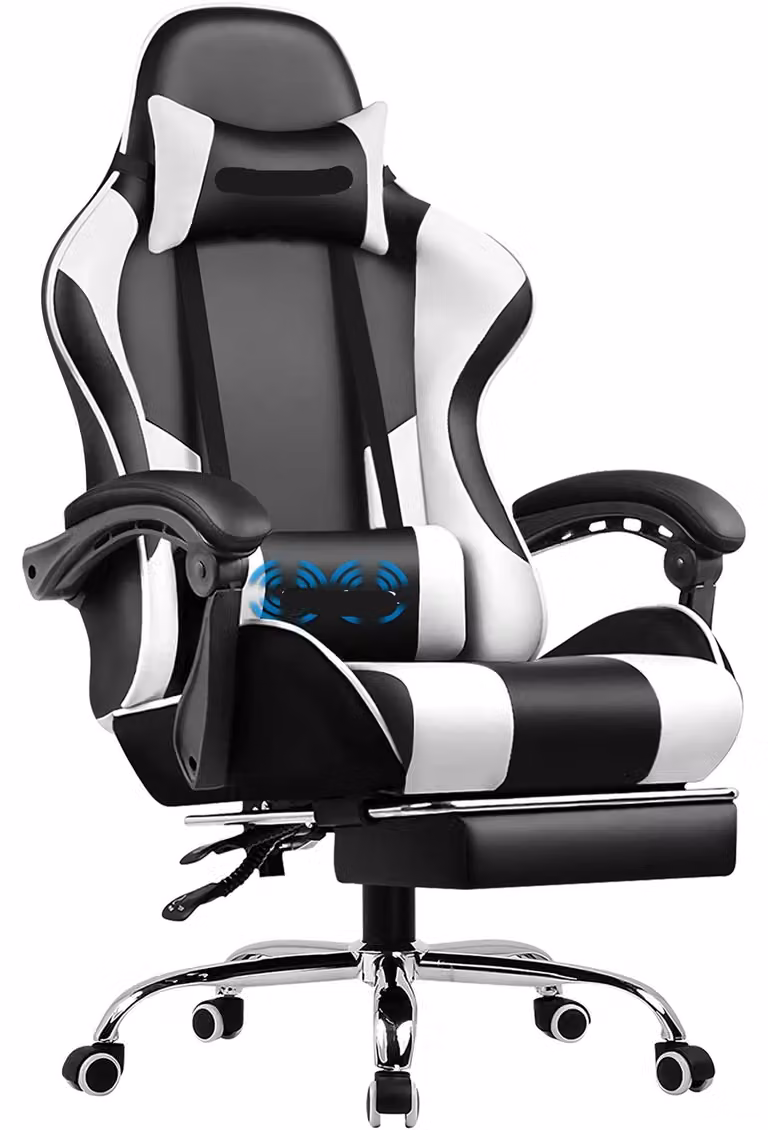 Sedia da gaming - Sedia da ufficio - Sedia massaggiante - Sedia ergonomica - Poggiapiedi - Funzione massaggio