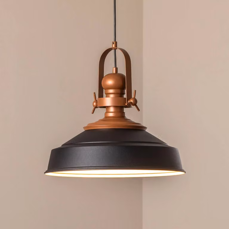 Lampada a sospensione Opviq, dimmerabile, Nero, Cucina, Metallo, Industriale, Lampada a sospensione