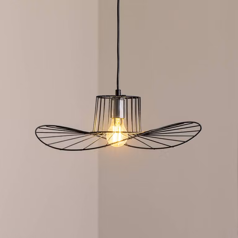 Lampada a sospensione Tel Opviq, dimmerabile, Nero, Soggiorno / Sala da pranzo, Metallo, Lampada a sospensione