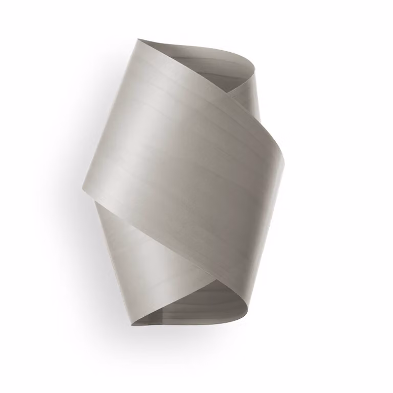 LZF LAMPS Applique Orbit, dimmerabile, Alluminio / Grigio / Zincato, Soggiorno / Sala da pranzo, Legno, Design, Applique