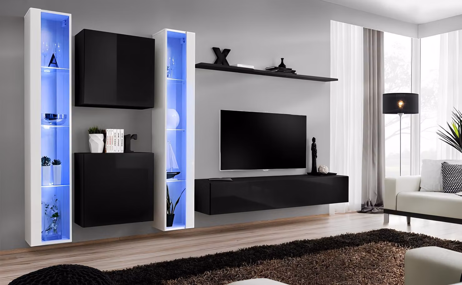 Wohnzimmermöbel Designer Luxus tv Ständer Designer Wand Regal Komplett