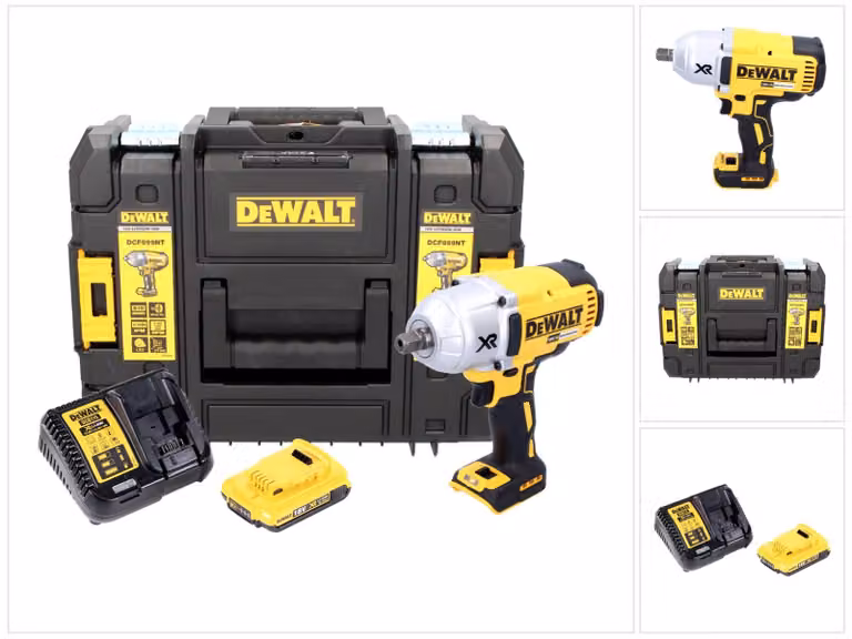 DeWalt DCF 899 D1 Avvitatore ad impulsi a batteria 18V / 950Nm in valigetta TSTAK + 1x Batteria 2,0 Ah + Caricabatterie DCB 115