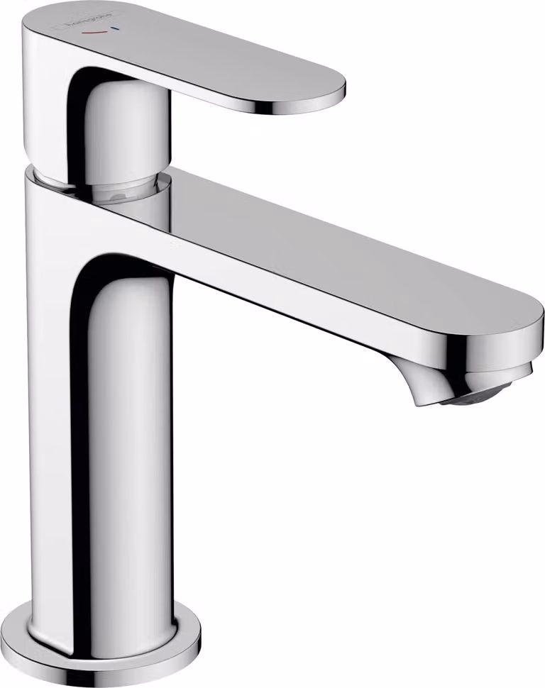 Miscelatore per lavabo Rebris S, cromo, 109 mm, tecnologia CoolStart, sistema EcoSmart+
