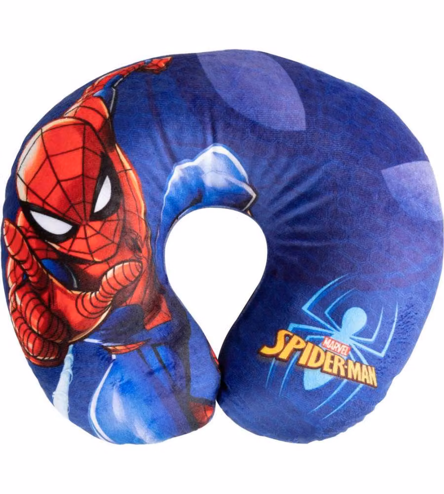 Cuscino per collo da Viaggio Cervicale in tessuto Spiderman Uomo ragno Supereroi Bambini
