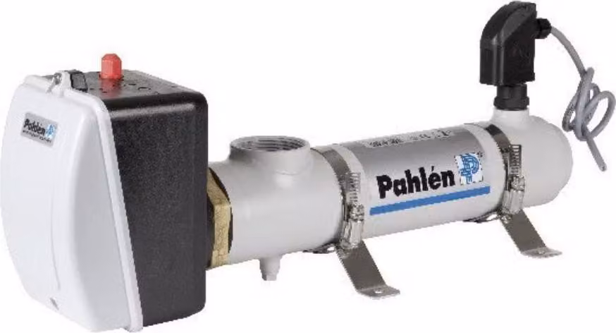 Riscaldatore elettrico Pahlen compatto / resistenza in titanio 9 kW con interruttore di flusso