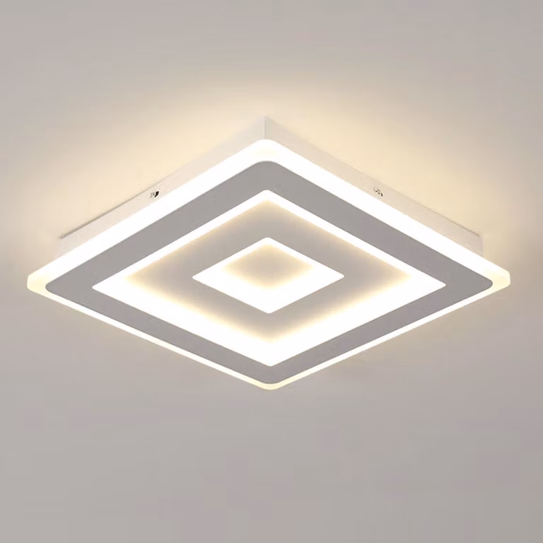 Comely: Plafoniera quadrata, 52W, 4500K, lampada da soffitto in acrilico, illuminazione moderna