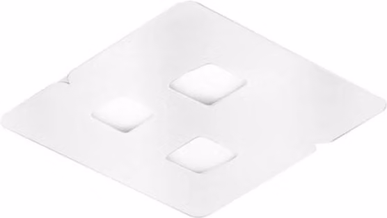 Lampada a Soffitto Gealuce Giselle in Alluminio Bianco con Design Moderno Biemissione 120° per Interni