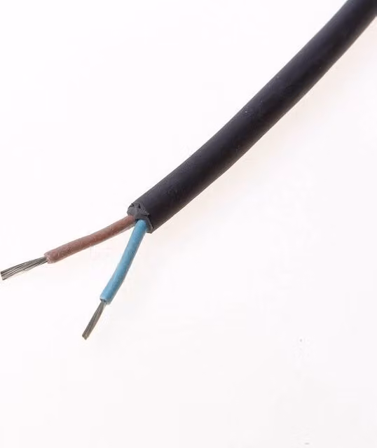 Cavo in gomma isolato resistente al calore nero 2 x 1mm²