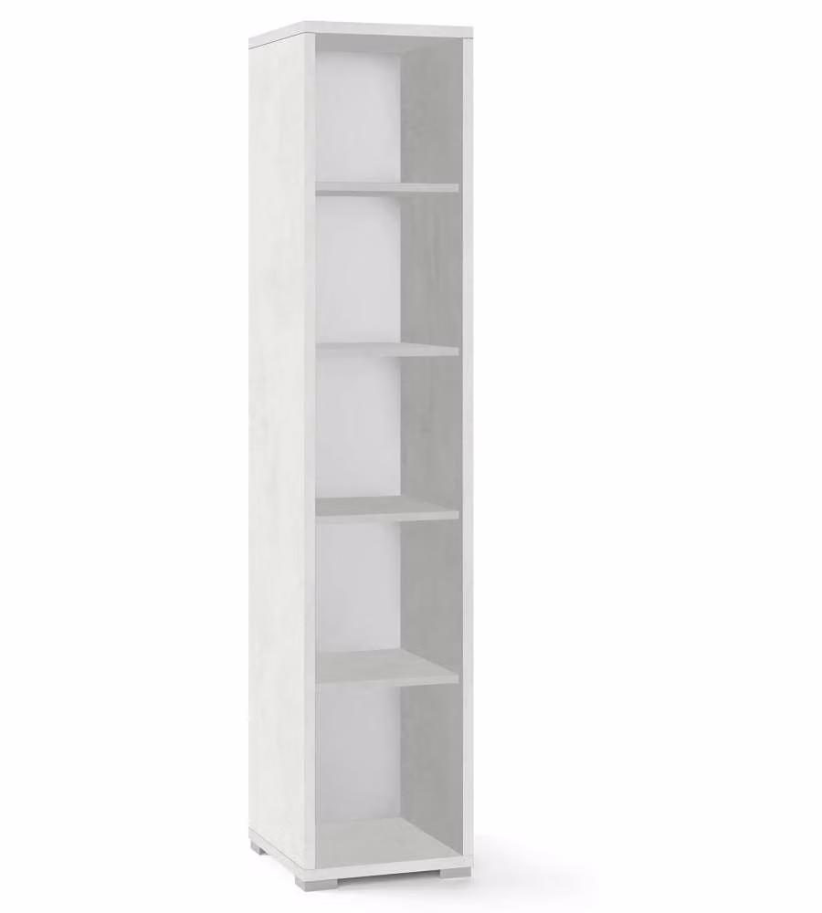 Colonna a giorno Sarmog DOUBLE in truciolare nobilitato bianco ossido H182 x L38 x P41 cm