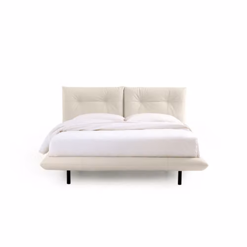 Letto matrimoniale imbottito con giroletto sottile Again H10 Noctis