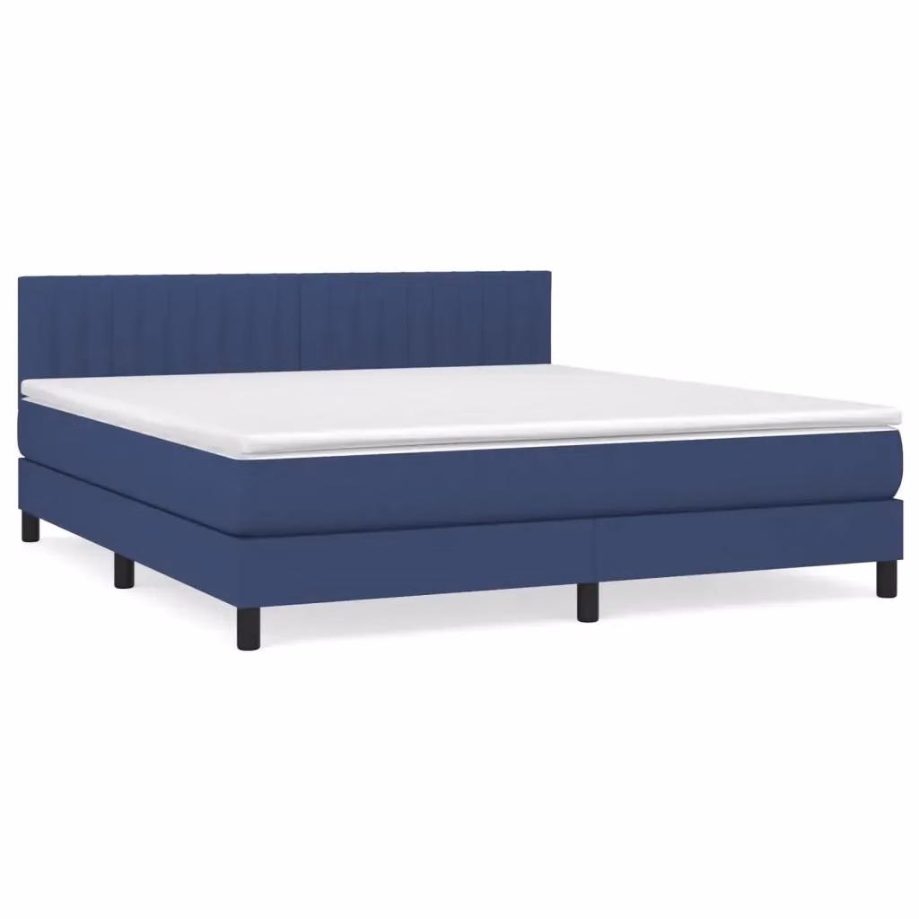 Letto Ibrido con Giroletto a Molle e Materasso vidaXL, Blu e Bianco, L/P: 180 x 200 cm – 2
