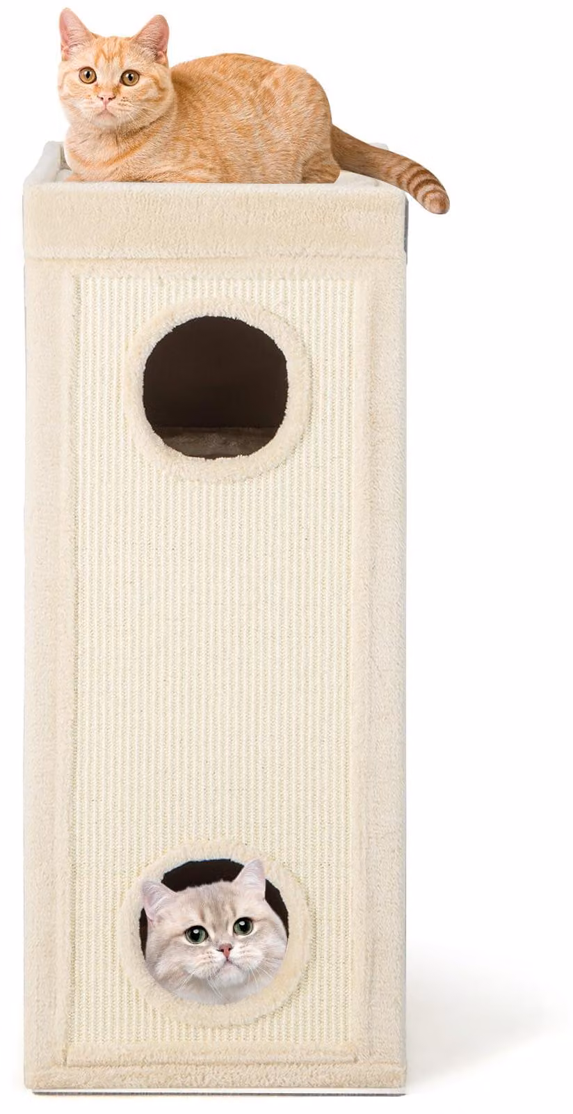FANTASK: Tiragraffi in sisal, 40 x 40 x 99 cm, tiragraffi a 4 piani con 3 rifugi