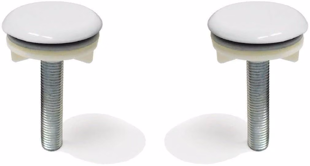 Tappi di scarico bianchi per bidet e lavabo, confezione da 2 pezzi
