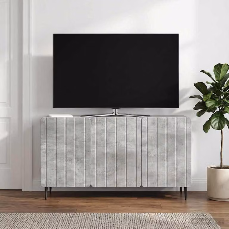 Mobile TV vidaXL moderno Grigio con ruote L/P/H: 99 x 34,5 x 52 cm