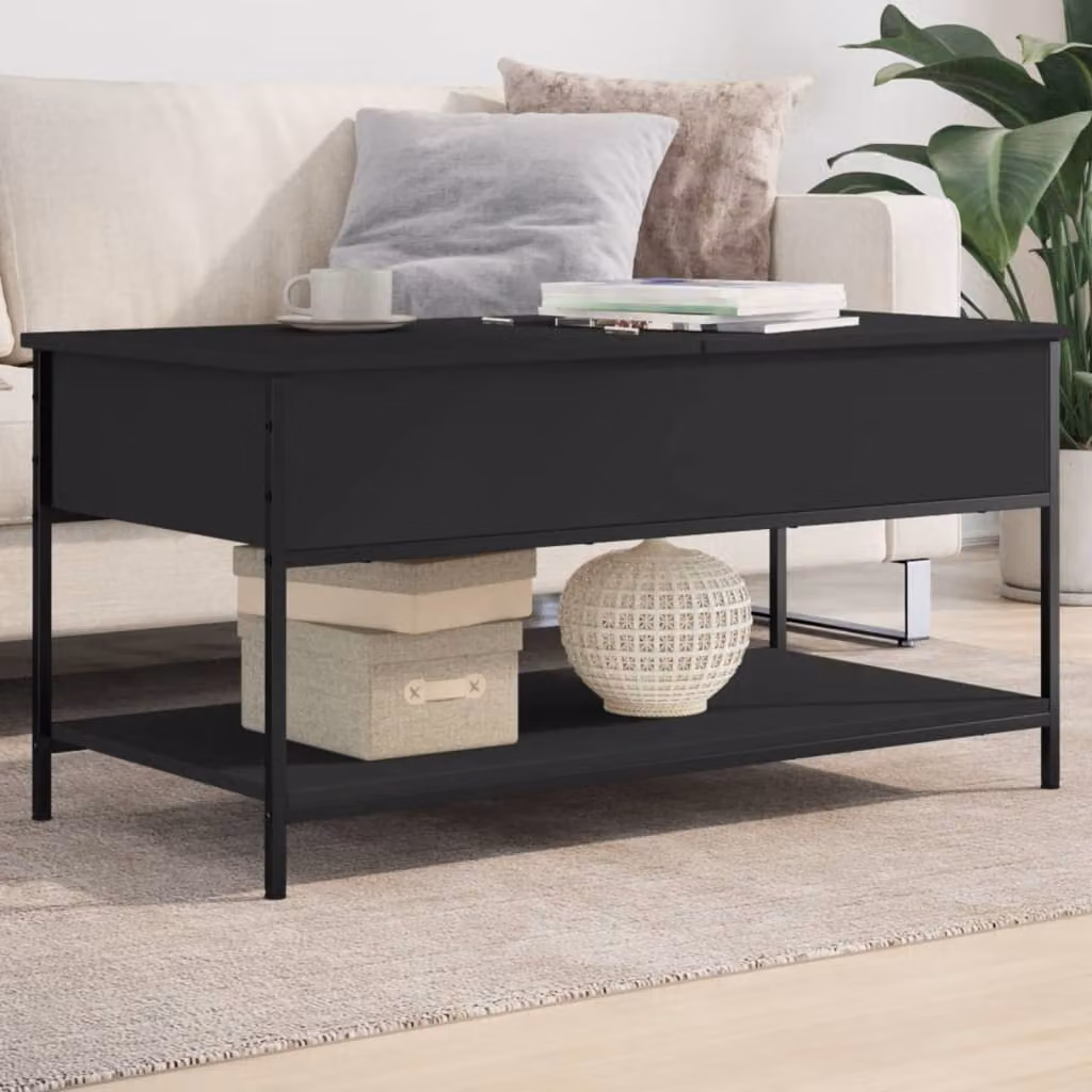 Maison Exclusive - Tavolino nero 100x50x50 cm Materiale ligneo e metallo
