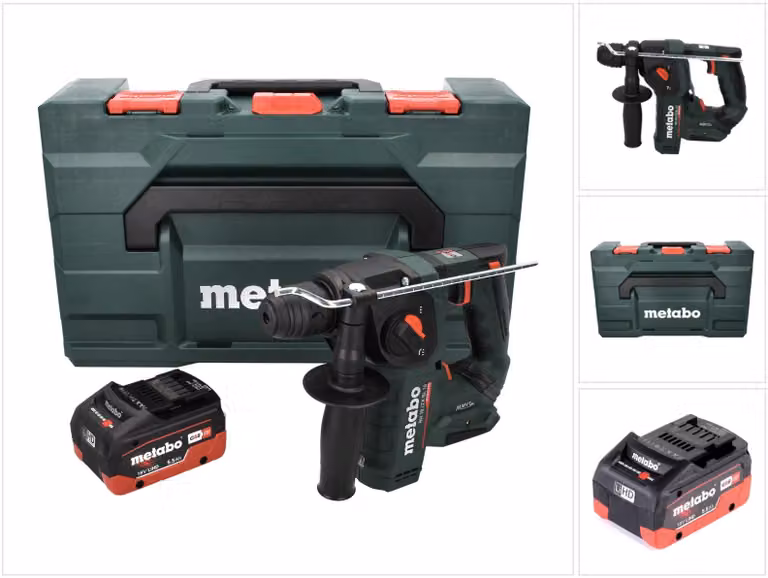 Metabo BH 18 LTX BL 16 Tassellatore a batteria 18 V 1.3 J SDS-plus Brushless + 1x Batteria 5,5 Ah + Valigetta MetaBOX - senza caricabatterie