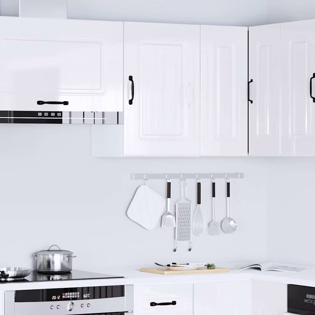 Base da cucina Kalmar vidaXL Bianco Lucido in Legno MDF L: 60 cm, P: 31 cm, H: 40 cm