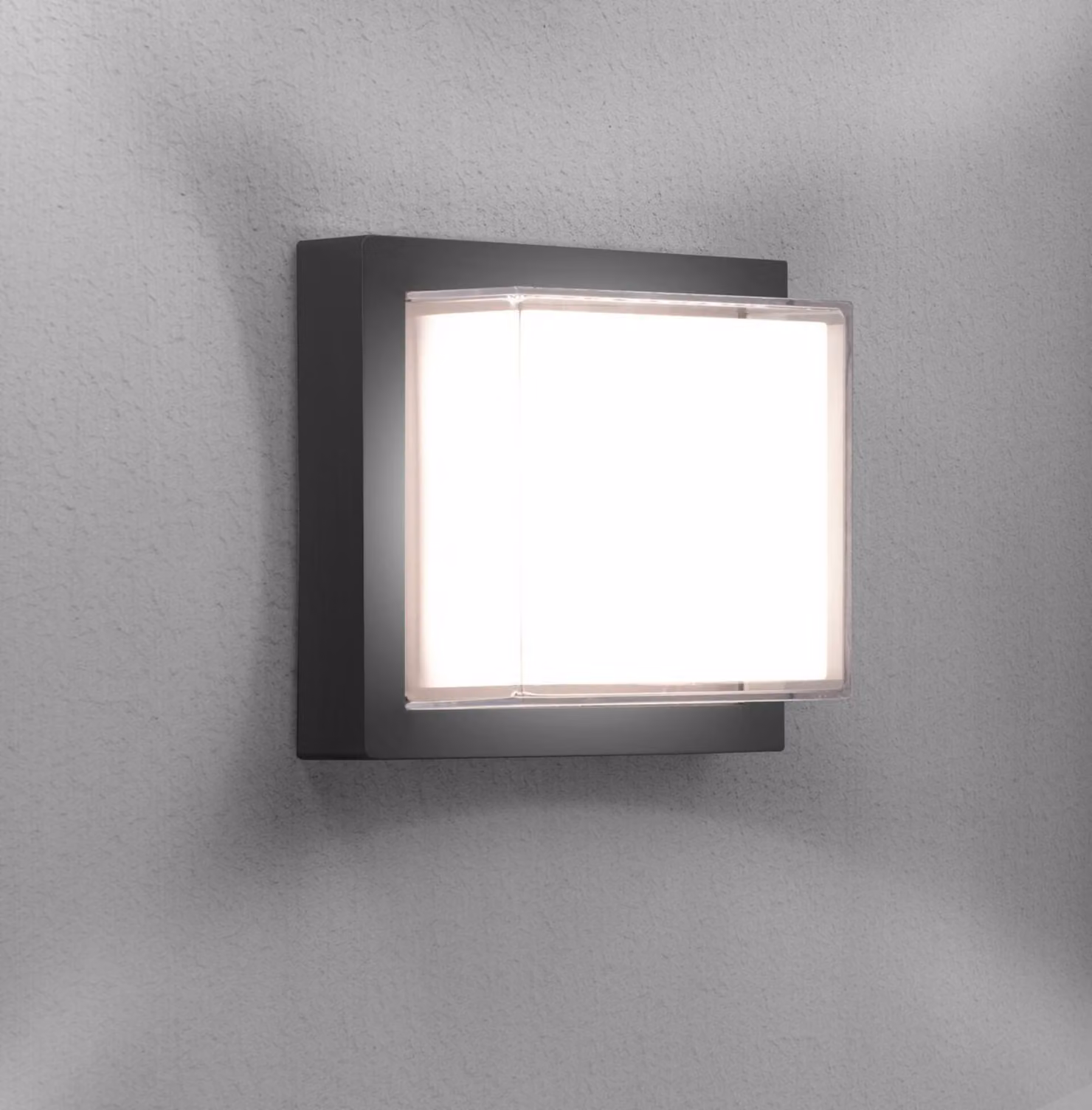CENTURY PURA, lampada da esterno a LED, quadrata, grigia, 10 W, 4000 K, IP65