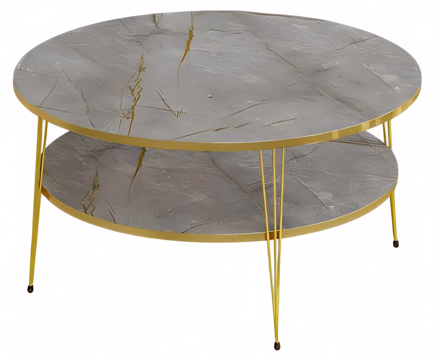 Moderner grauer Couchtisch aus Holz