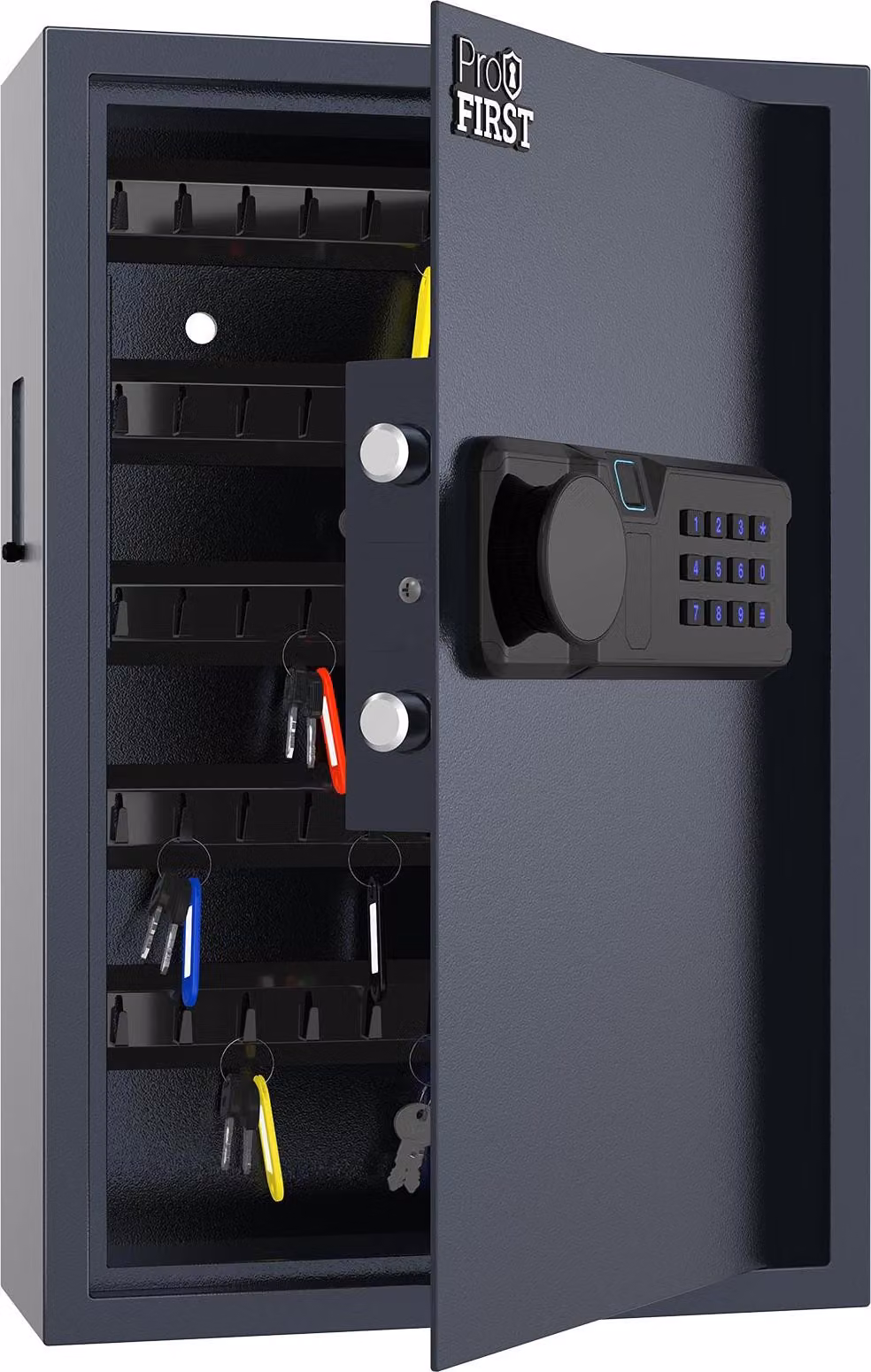 Profirst Cassetta di sicurezza per chiavi LockGuard 50 Serratura con impronta digitale antracite