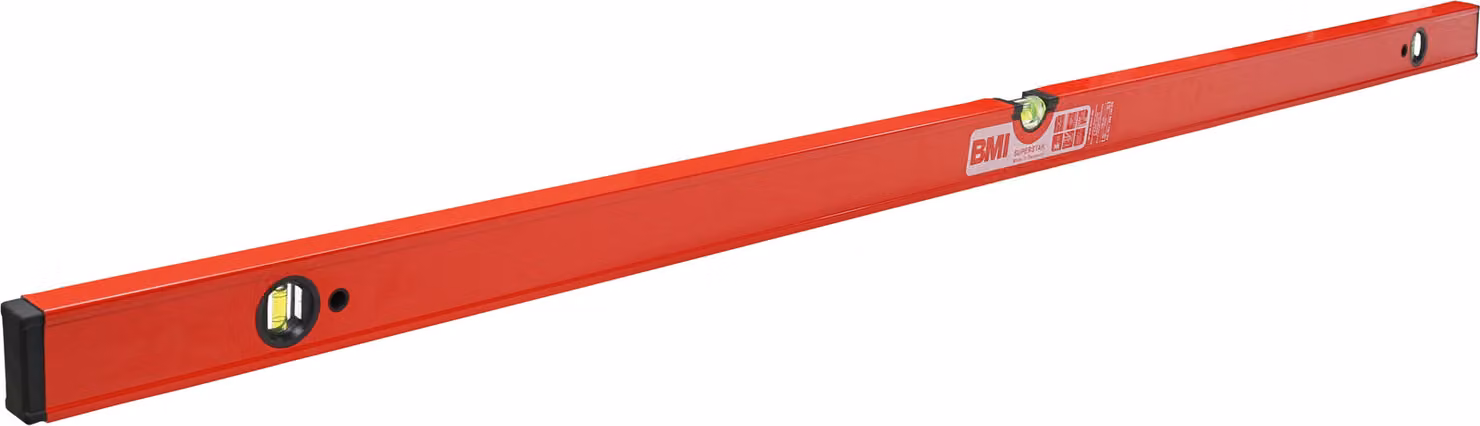 BMI Alu-Profil Wasserwaage Superstar 2 V Libellen 180 cm Horizontal-Libelle