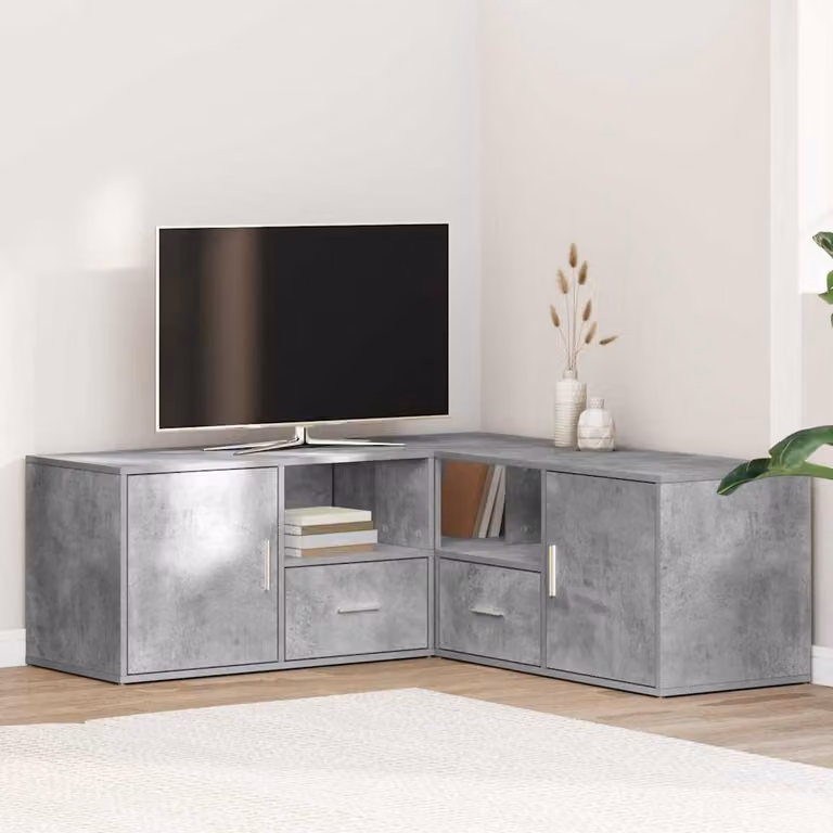 Mobile Angolare vidaXL Grigio Cemento L: 200 cm, P: 40 cm, H: 45 cm