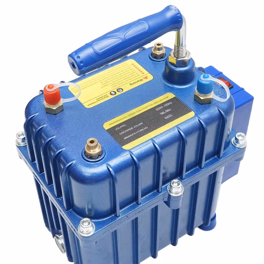 Pompa per vuoto multifunzionale Breckner per impianti di refrigerazione, 36 l/min, 220 V, Blu – 2