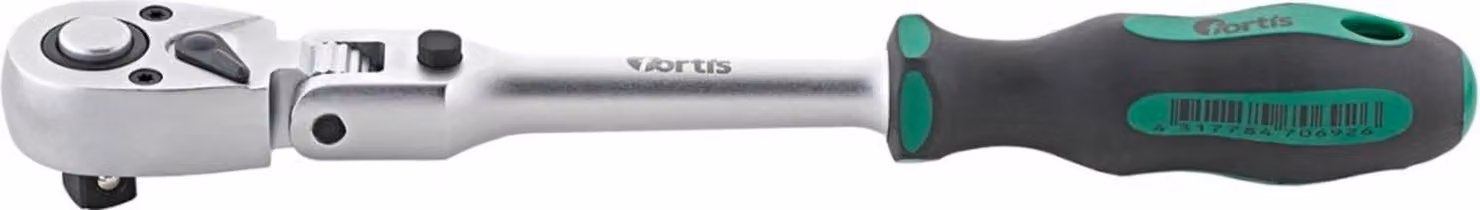 Cricchetto reversibile articolato1/2"290mm 72 denti FORTIS