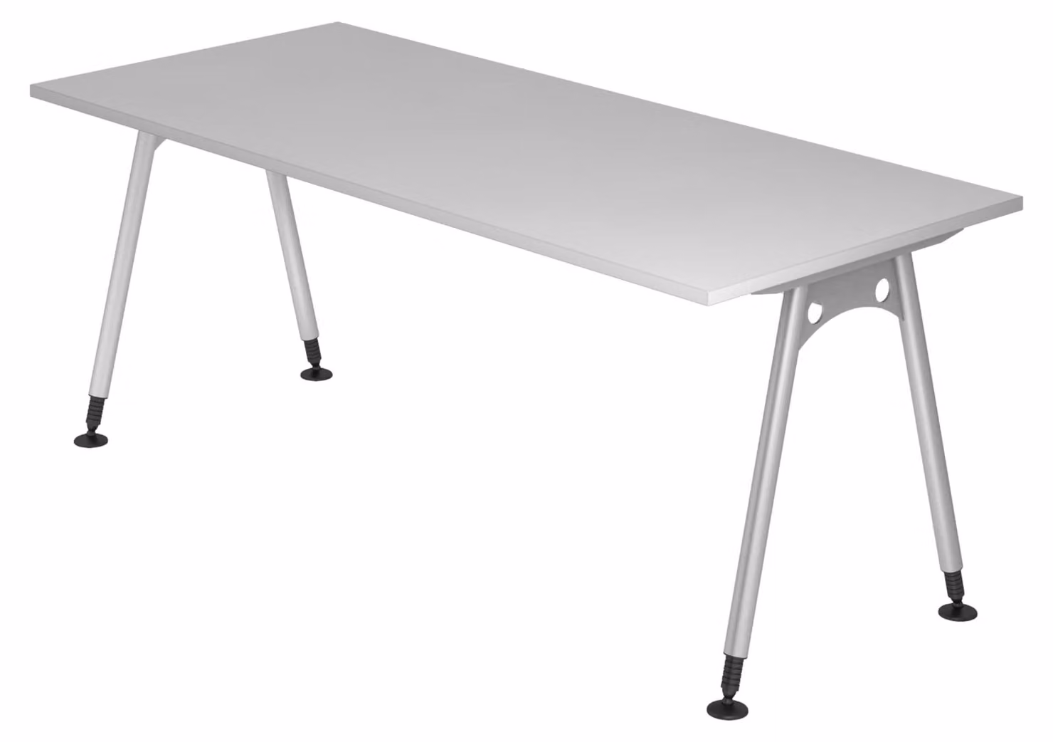 bümö Scrivania Serie A - Decorazione: grigio, dimensioni: 180 x 80 cm