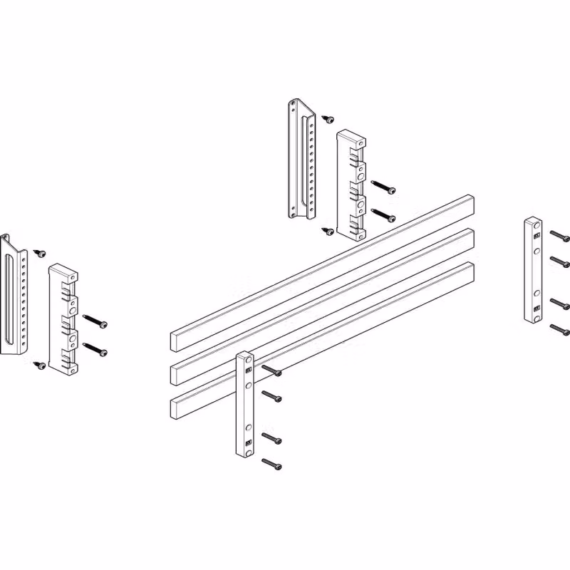 Modulo barra collettrice ABN a incasso 2FB/2RE 60 mm con CU 20x10 mm, a 3 poli, EBM 32 mm MTSC22653