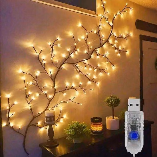 Striscia luminosa a LED, 144 LED, 2,3 m, USB, telecomando, 8 funzioni, decorazione