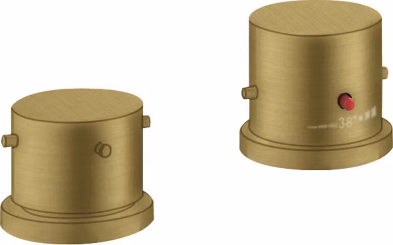 hansgrohe AXOR Starck Thermostat de jante de baignoire 2 trous DN15, 10480950, 10480950