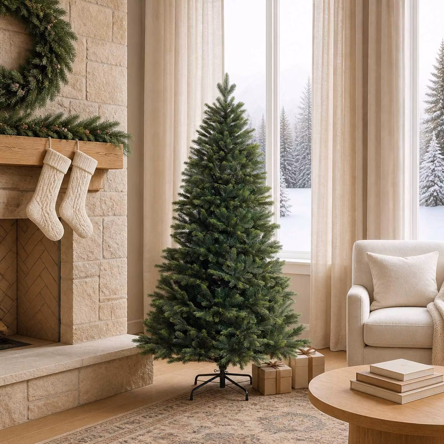 vidaXL Albero di Natale Artificiale con Rami Pieghevoli 120 cm