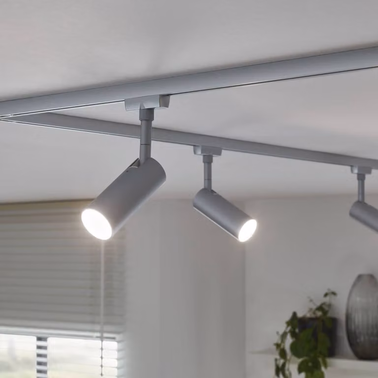 Paulmann URail Tubo faretto LED, cromato opaco, Alluminio / Grigio / Zincato, Soggiorno / Sala da pranzo, Metallo