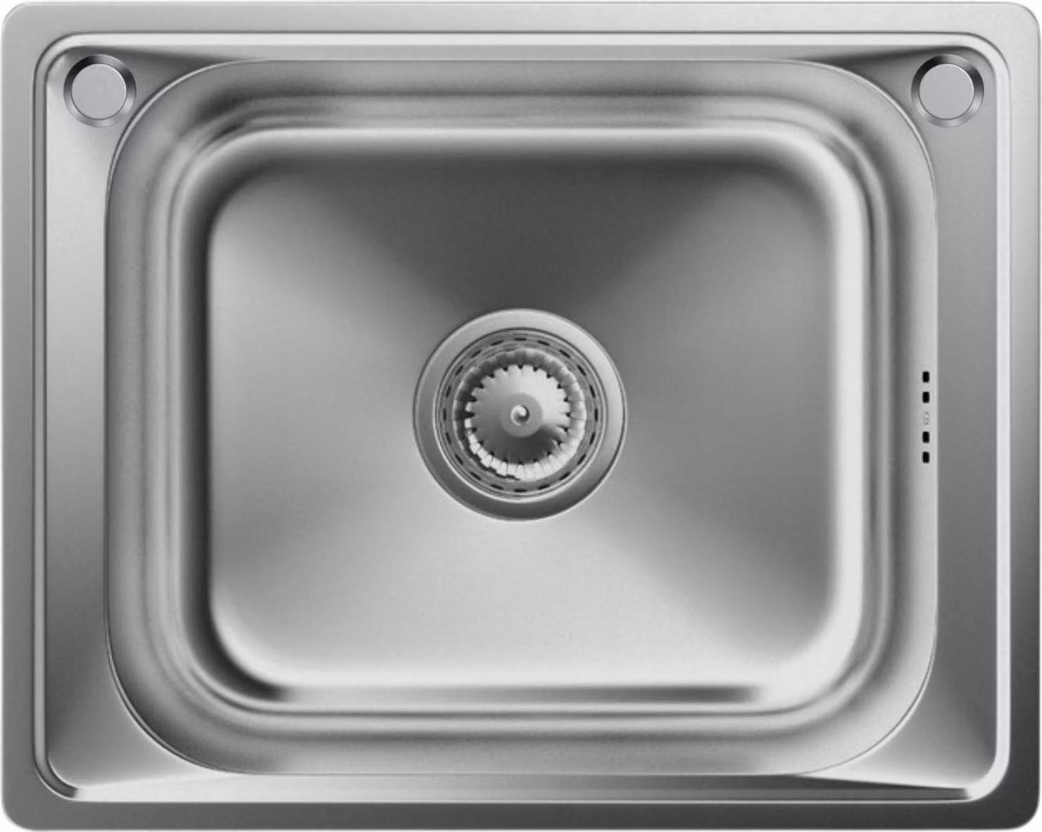 Granitan - Lavello acciaio inox - Lavandino 50x40 cm - Lavello cucina cromato - con sifone - TURI50