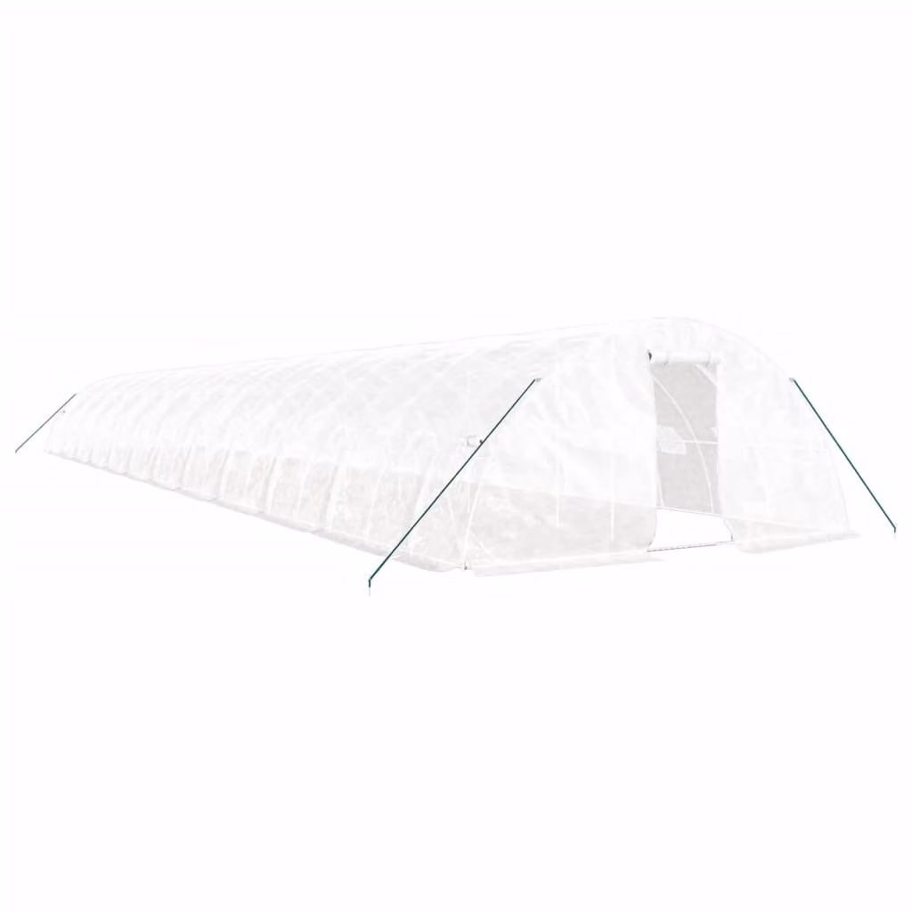 Serra con Telaio in Acciaio Bianco 120 m² 24x5x2,3 m