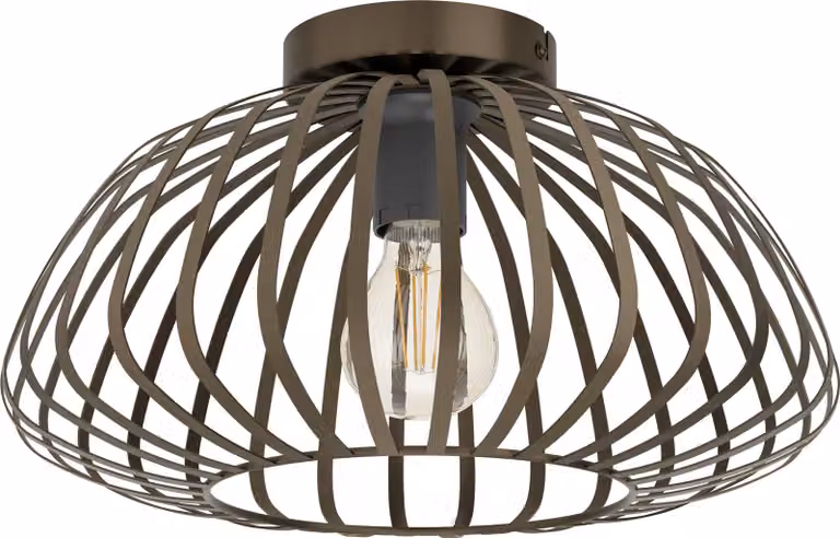 Lampada da soffitto EGLO Espinal, lampada da soffitto per soggiorno, lampada da soffitto per camera da letto, lampada da soggiorno in metallo bronzo, attacco E27, Ø 43 cm