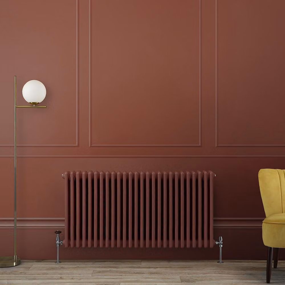 Radiatore Orizzontale a Colonne (3 Colonne) 500mm x 1190mm - Rosso (Booth Rosso) - Regent