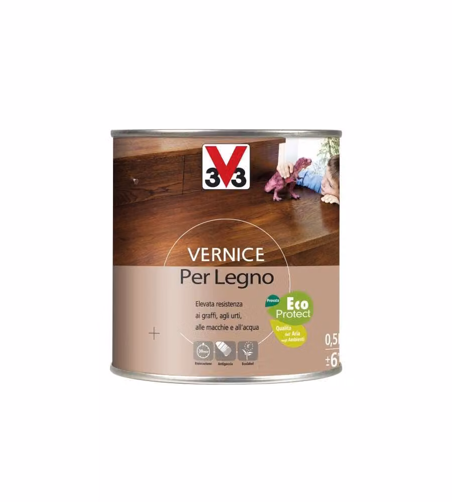 Vernice Per Legno 500 ml Noce Rustico