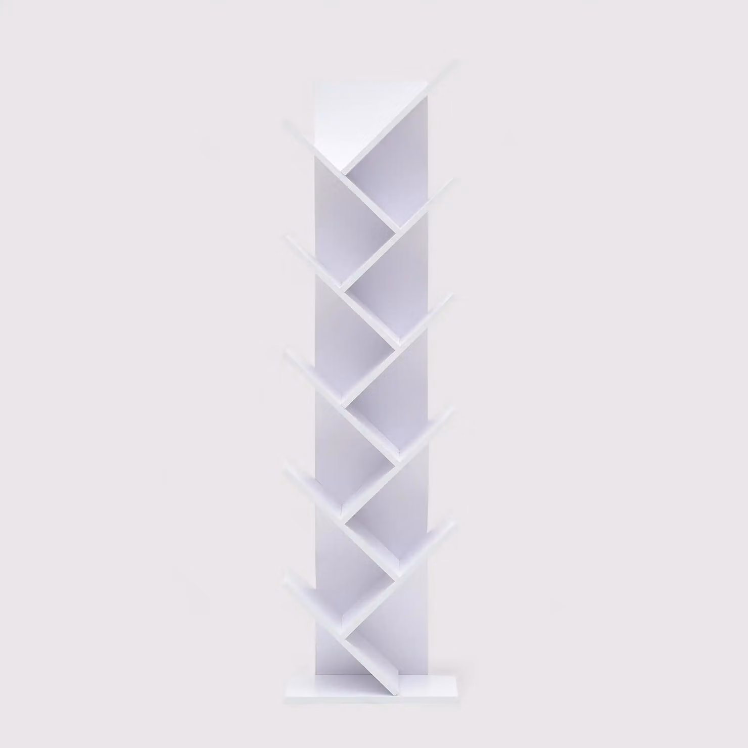 Akebia - Libreria bianca design con 10 ripiani