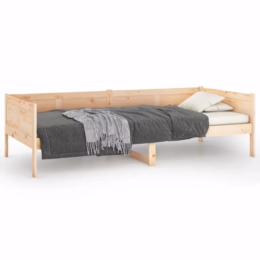 Dormeuse in legno massello di pino color marrone vidaXL L: 200 cm, P: 80 cm, H: 35 cm – 2