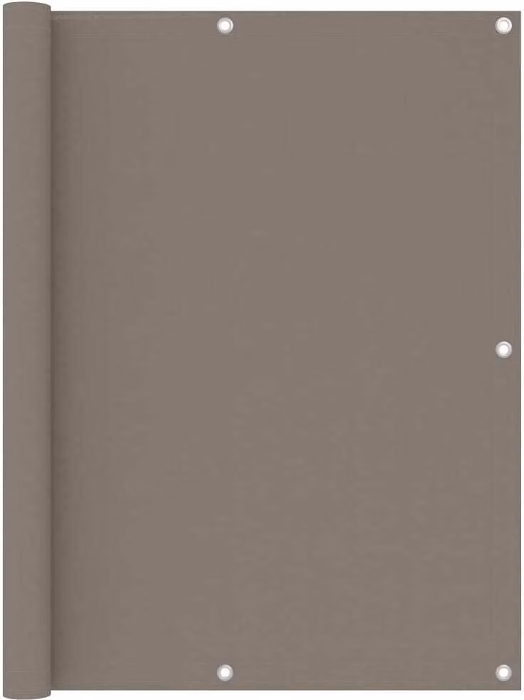 The Living Store Paravento per balcone Taupe 120x300 cm Tessuto Oxford